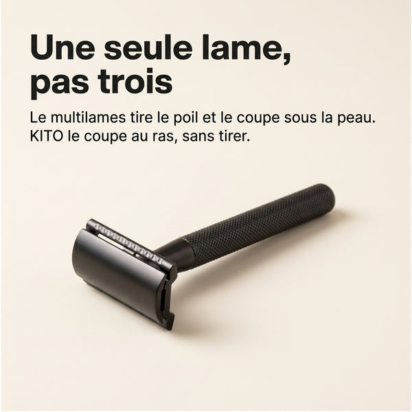 Rasoir de Sûreté Une Lame - Spécial poils frisés/crépus